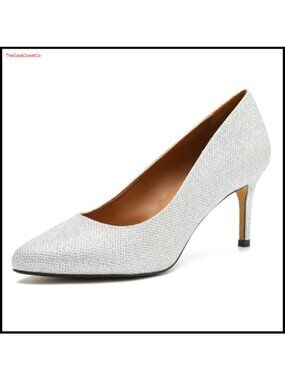 Classic Mid Kitten Heel Pumps Pointed Toe Formal Shoes